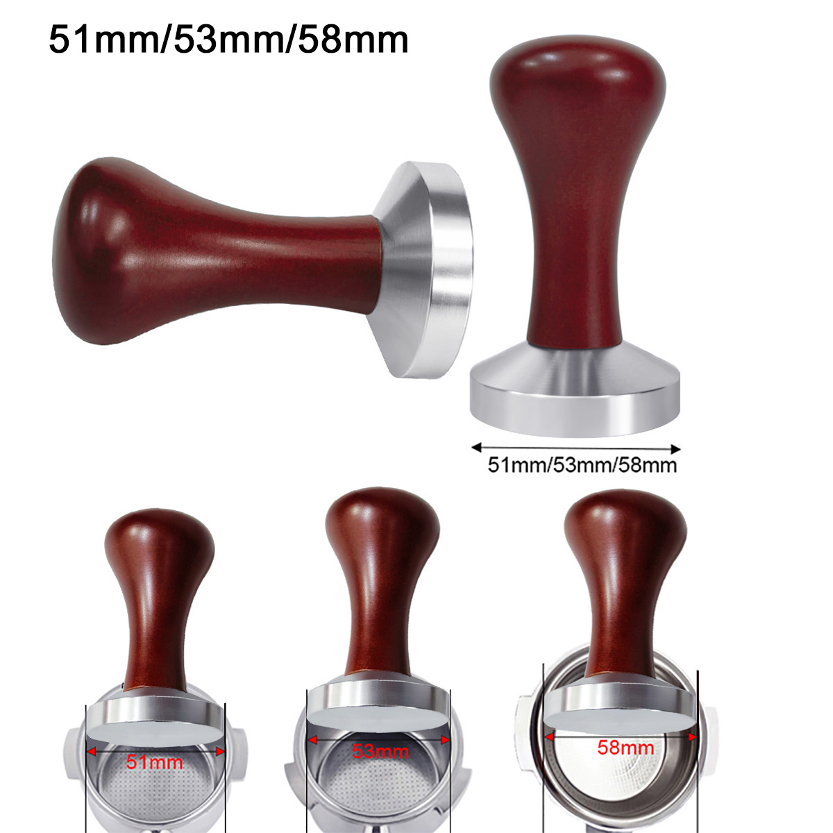 Coffee Shop Equipment - 51mm 53mm 58mm Espresso Tamper Kawa